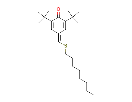 Molecular Structure of 176843-27-9 (2,6-di-t-butyl-4-<(octylthio)methyliden>cyclohexa-2,5-dien-1-one)
