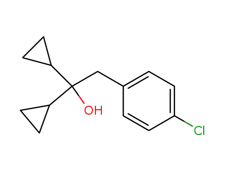 Molecular Structure of 95101-82-9 (2-(4-chlorophenyl)-1,1-dicyclopropyl-1-ethanol)