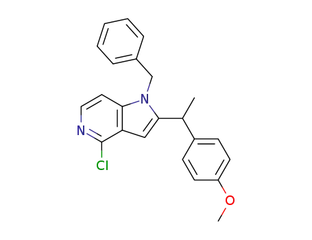 benzyl-1 (α-methoxy-4' phenyl)ethyl-2 chloro-4 pyrrolo<3,2-c>pyridine