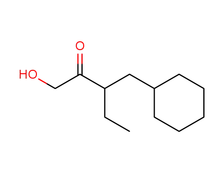 Molecular Structure of 85623-39-8 (3-cyclohexylmethyl-1-hydroxy-2-pentanone)