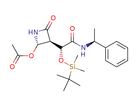 (3S,4S)-4-acetoxy-3-<(1R)-1-t-butyldimethylsilyloxymethyl-1-((1S)-1-phenylethylaminocarbonyl)>azetidin-2-one