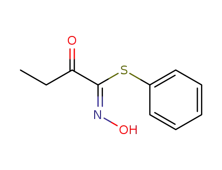 Molecular Structure of 110097-28-4 (phenyl (1Z)-N-hydroxy-2-oxobutanimidothioate)