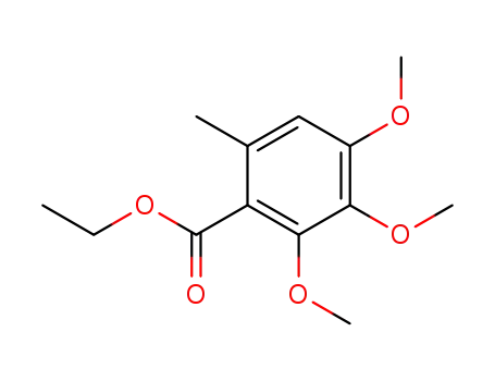 Molecular Structure of 79004-04-9 (Benzoic acid, 2,3,4-trimethoxy-6-methyl-, ethyl ester)