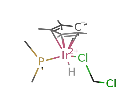 ((CH<sub>3</sub>)5C<sub>5</sub>)(P(CH<sub>3</sub>)3)IrH(ClCH<sub>2</sub>Cl)<sup>(1+)</sup>