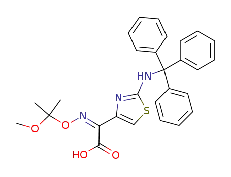 2-(2-triphenylmethylamino-4-thiazolyl)-2-[Z-(1-methoxy-1-methylethyl)oxyimino]acetic acid