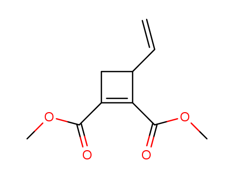Molecular Structure of 101774-07-6 (1-Cyclobutene-1,2-dicarboxylic acid, 3-ethenyl-, dimethyl ester)