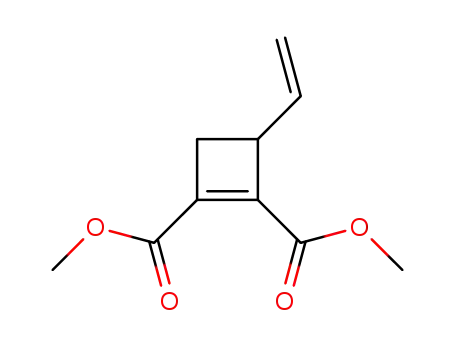 Molecular Structure of 101774-07-6 (1-Cyclobutene-1,2-dicarboxylic acid, 3-ethenyl-, dimethyl ester)