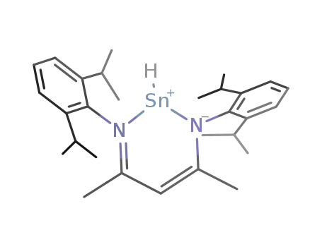 Molecular Structure of 888939-69-3 ([tin(II)(CH(CMeN(2,6-iPr<sub>2</sub>C<sub>6</sub>H<sub>3</sub>)2)2(hydrido)])