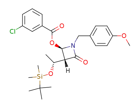 3-Chloro-benzoic acid (2R,3R)-3-[(R)-1-(tert-butyl-dimethyl-silanyloxy)-ethyl]-1-(4-methoxy-benzyl)-4-oxo-azetidin-2-yl ester