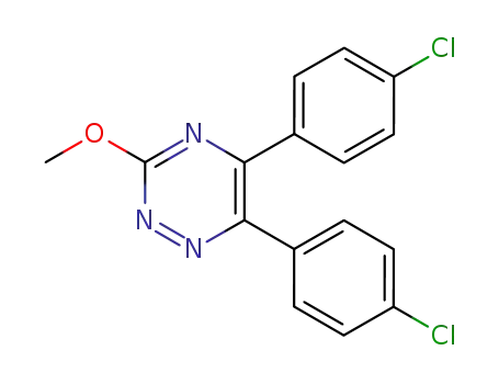 Molecular Structure of 69467-22-7 (5,6-Bis(p-chlorophenyl)-3-methoxy-1,2,4-triazine)