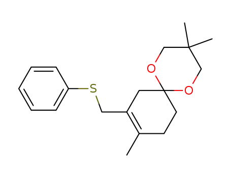 3,3,9-trimethyl-8-phenylthiomethyl-1,5-dioxaspiro<5.5>undec-8-ene