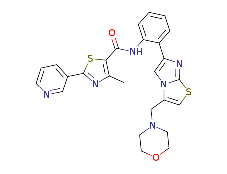 SRT2104(GSK2245840);4-methyl-N-(2-(3-(morpholinomethyl)imidazo[2,1-b]thiazol-6-yl)phenyl)-2-(pyridin-3-yl)thiazole-5-carboxamide