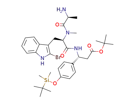 (S)-alanyl-N-methyl-2-bromo-(R)-tryptophanyl-O-tert-butyldimethylsilyl-(R)-β-tyrosine tert-butyl ester