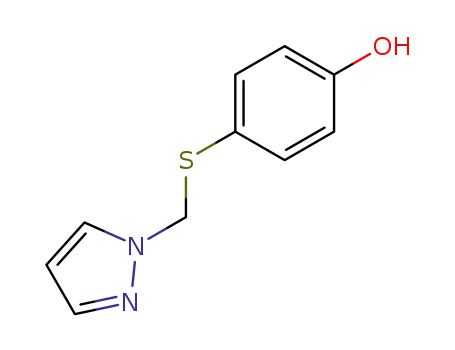 Molecular Structure of 80200-19-7 (Phenol, 4-[(1H-pyrazol-1-ylmethyl)thio]-)