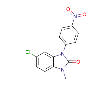 Molecular Structure of 79759-73-2 (5-chloro-1-methyl-3-(4-nitrophenyl)-1,3-dihydro-2H-benzimidazol-2-one)