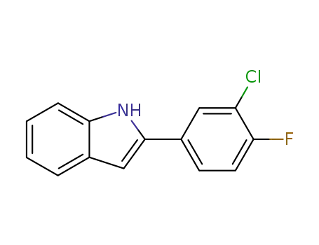 Molecular Structure of 1868-88-8 (2-(3-CHLORO-4-FLUOROPHENYL)INDOLE)