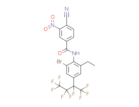 N-[2-bromo-6-ethyl-4-(1,2,2,3,3,3-hexafluoro-1-trifluoromethyl-propyl)-phenyl]-4-cyano-3-nitro-benzamide