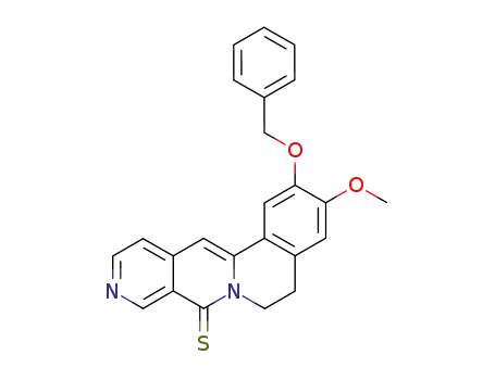 11-benzyloxy-10-methoxy-7,8-dihydro-5H-benzo<a>pyrido<3,4-g>quinolizin-5-thione