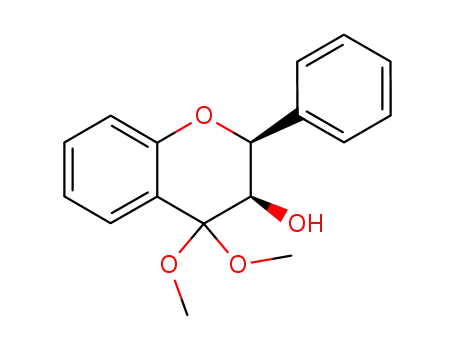 Molecular Structure of 94137-50-5 (2H-1-Benzopyran-3-ol, 3,4-dihydro-4,4-dimethoxy-2-phenyl-, cis-)