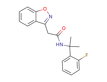 2-(1,2-benzoxazol-3-yl)-N-[2-(2-fluorophenyl)propan-2-yl]acetamide