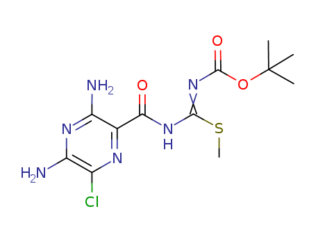 tert-butyl(Z)-((3,5-diamino-6-chloropyrazine-2-carboxamido)(methylthio)methylene)carbamate
