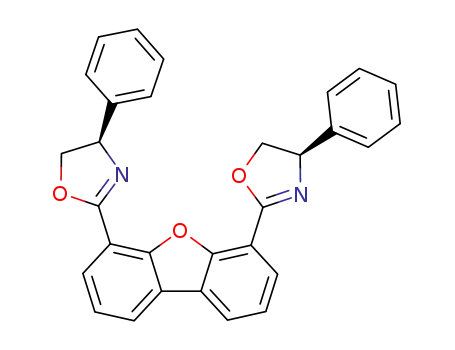 Molecular Structure of 195433-00-2 (Oxazole, 2,2'-(4,6-dibenzofurandiyl)bis[4,5-dihydro-4-phenyl-, (4R,4'R)-)