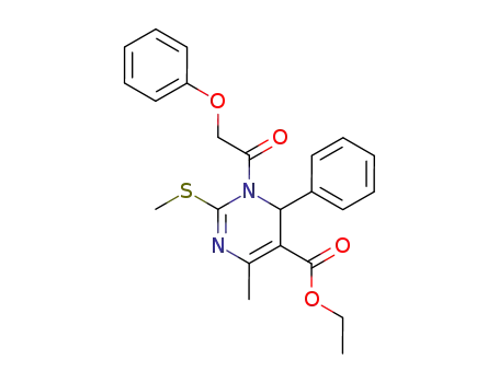 Molecular Structure of 144460-00-4 (5-ethoxycarbonyl-6-methyl-4-phenyl-3-phenoxyacetyl-2-methylthio-3,4-dihydropyrimidine)