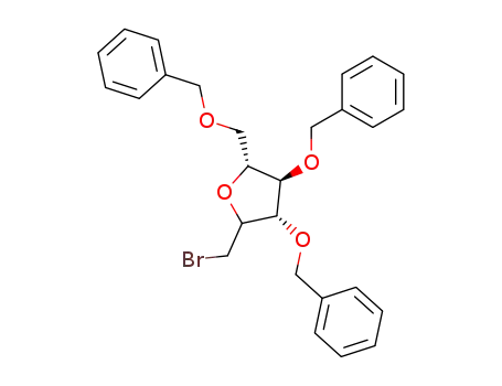 (2R,3R,4S)-3,4-Bis-benzyloxy-2-benzyloxymethyl-5-bromomethyl-tetrahydro-furan