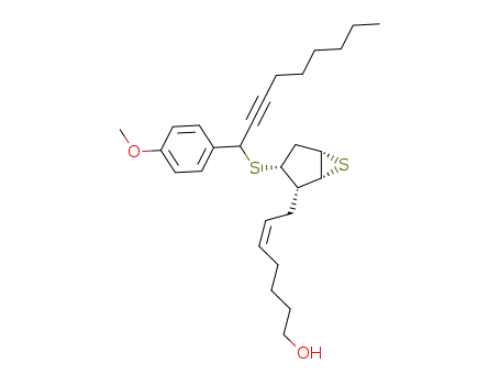 (Z)-(1RS,3SR,4SR,5SR)-4-(7-hydroxy-2-heptenyl)-5-<1-(4-methoxyphenyl)non-2-ynylthio>-2-thiabicyclo<3.1.0>hexane