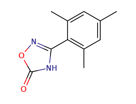 Molecular Structure of 117954-10-6 (1,2,4-Oxadiazol-5(2H)-one, 3-(2,4,6-trimethylphenyl)-)