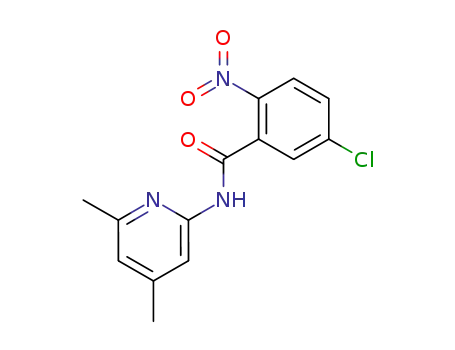 Molecular Structure of 161373-01-9 (5-chloro-N-(4,6-dimethyl-2-pyridinyl)-2-nitrobenzamide)