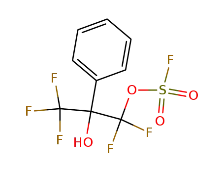 Molecular Structure of 136978-13-7 (2-phenyl-1-fluorosulfatopentafluoro-2-propanol)