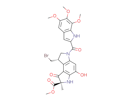 Benzo1,2-b:4,3-bdipyrrole-2-carboxylic acid, 8-(bromomethyl)-1,2,3,6,7,8-hexahydro-4-hydroxy-2-methyl-1-oxo-6-(5,6,7-trimethoxy-1H-indol-2-yl)carbonyl-, methyl ester, (2R,8S)-