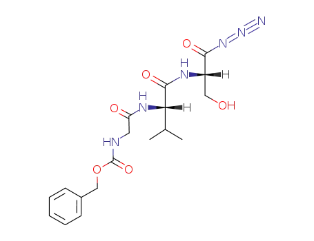 Molecular Structure of 95303-82-5 (L-Seryl azide, N-[N-[N-[(phenylmethoxy)carbonyl]glycyl]-L-valyl]-)