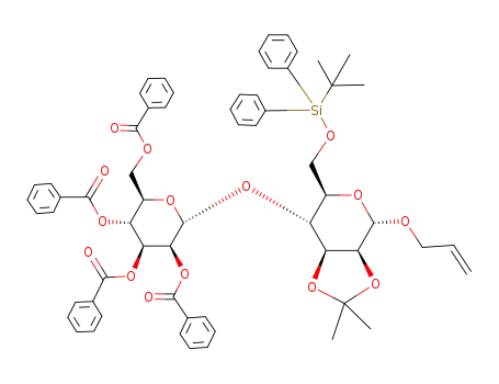 allyl 2,3,4,6-tetra-O-benzoyl-α-D-mannopyranosyl-(1->4)-6-O-tert-butyldimethylsilyl-2,3-O-isopropylidene-α-D-mannopyranoside