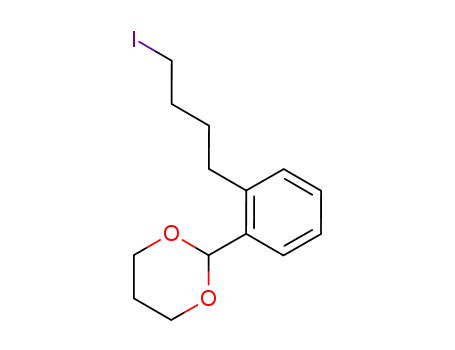 Molecular Structure of 152035-59-1 (2-<2-(4-Iodobutyl)phenyl>-1,3-dioxane)