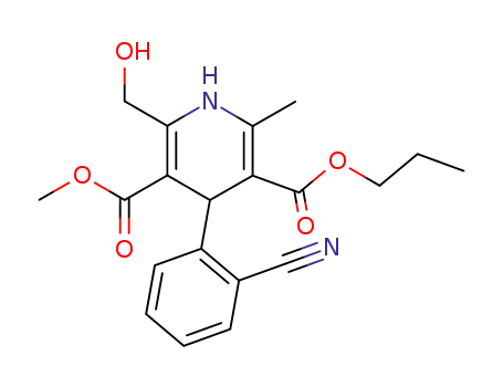 3,5-Pyridinedicarboxylic acid,
4-(2-cyanophenyl)-1,4-dihydro-2-(hydroxymethyl)-6-methyl-, 3-methyl
5-propyl ester