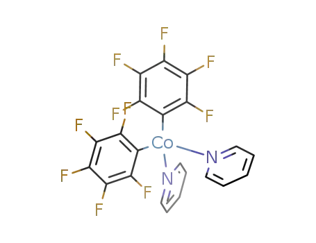Molecular Structure of 86197-38-8 (bis(pentafluorophenyl)bis(pyridine)cobalt(II))