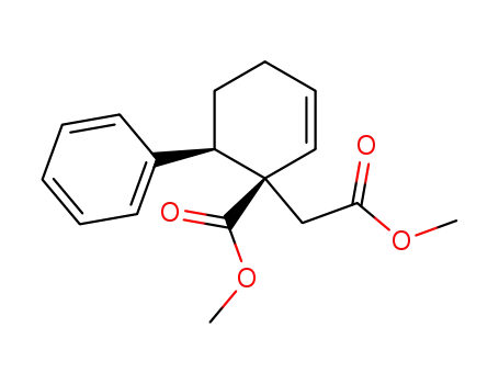 (+/-)-(3R*,4R*)-3-carbomethoxy-3-(2-methoxy-2-oxoethyl)-4-phenylcyclohex-1-ene