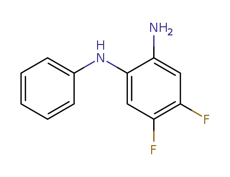Molecular Structure of 1800-60-8 (1,2-Benzenediamine, 4,5-difluoro-N-phenyl-)