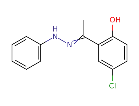 Molecular Structure of 67338-35-6 (5-chloro-2-hydroxyacetophenone phenylhydrazone)