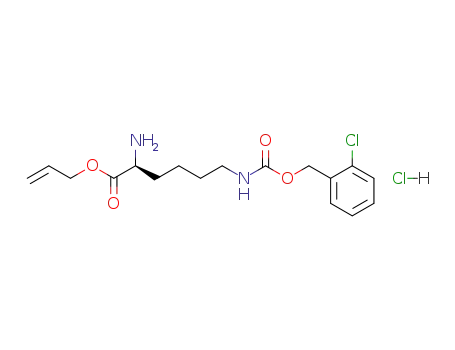 Molecular Structure of 144156-17-2 (N-ε-(2-Chloro-CBZ)-L-lysine allyl ester hydrochloride)