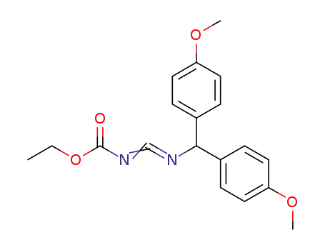 Molecular Structure of 100313-37-9 (1-(4,4'-dimethoxybenzhydryl)-3-(ethoxycarbonyl)carbodiimide)
