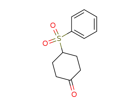 Molecular Structure of 34259-63-7 (Cyclohexanone, 4-(phenylsulfonyl)-)