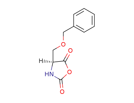 Molecular Structure of 3309-57-7 (2,5-Oxazolidinedione, 4-[(phenylmethoxy)methyl]-, (S)-)