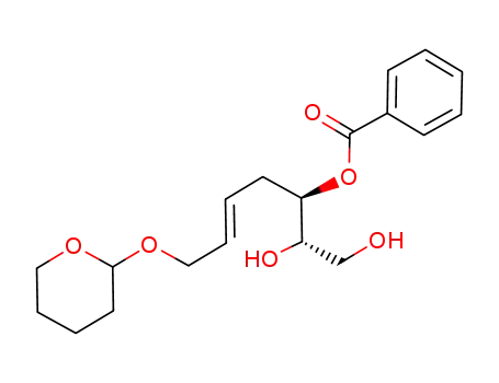 Benzoic acid (E)-(R)-1-((S)-1,2-dihydroxy-ethyl)-5-(tetrahydro-pyran-2-yloxy)-pent-3-enyl ester