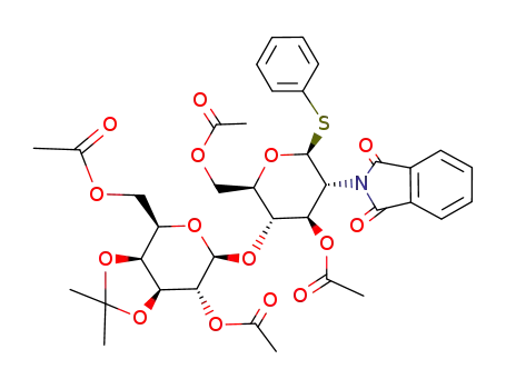 phenyl-(2,6-di-O-acetyl-3,4-O-isopropylidene-β-D-galactopyranosyl)-(1<*>4)-3,6-di-O-acetyl-2-deoxy-2-phthalimido-1-thio-β-D-glucopyranoside