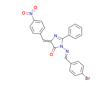 (5Z)-3-[(4-BROMOPHENYL)METHYLIDENEAMINO]-5-[(4-NITROPHENYL)METHYLIDENE ]-2-PHENYL-IMIDAZOL-4-ONE