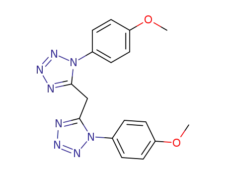 Molecular Structure of 105678-68-0 (1H-Tetrazole, 5,5'-methylenebis[1-(4-methoxyphenyl)-)
