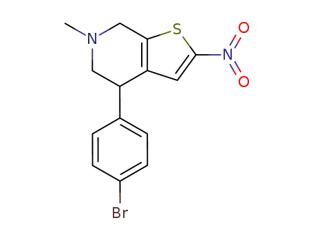 Thieno[2,3-c]pyridine,
4-(4-bromophenyl)-4,5,6,7-tetrahydro-6-methyl-2-nitro-